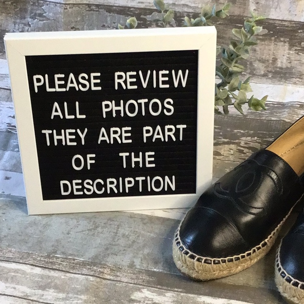 CHANEL Black Espadrilles Sz EU 41 - Picture 10 of 11